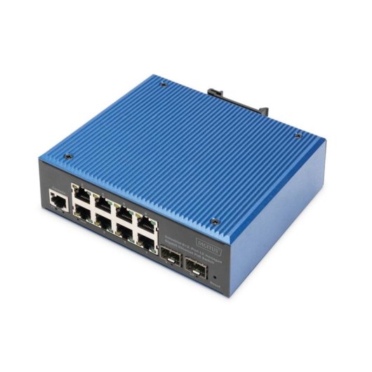 Switch Industriale Gigabit Ethernet PoE+ Gestito L2 8+2 Porte Digitus DN-651157