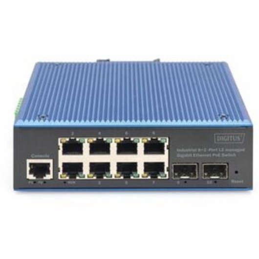 Switch Industriale Gigabit Ethernet PoE+ Gestito L2 8+2 Porte Digitus DN-651157