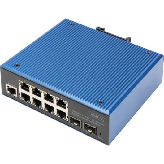 Switch Industriale Gigabit Ethernet PoE+ Gestito L2 8+2 Porte Digitus DN-651157