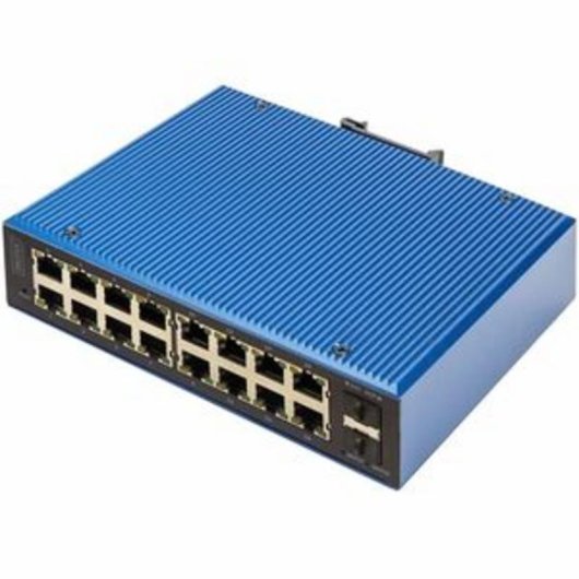 Conmutador Industrial Digitus 16 Puertos Gigabit PoE + 2 SFP Gestionado L2