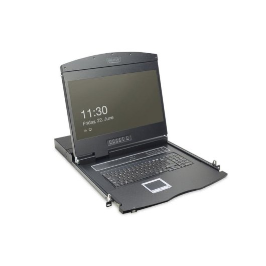Console modulaire Digitus TFT 19" KVM 16 ports tactile clavier QWERTZ allemand