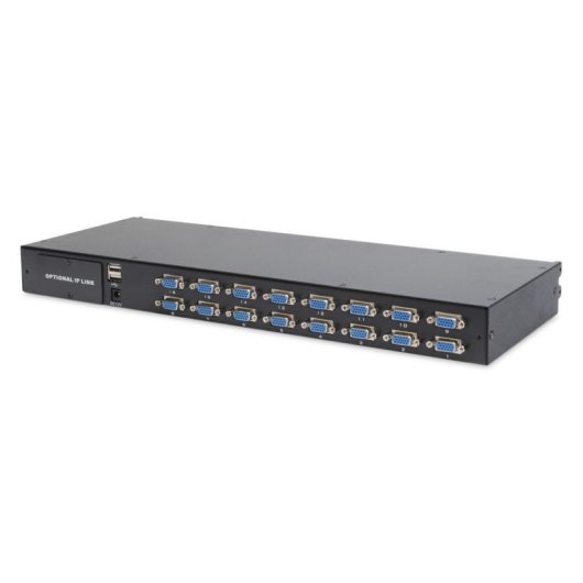 Console modulaire Digitus TFT 19" KVM 16 ports tactile clavier QWERTZ allemand