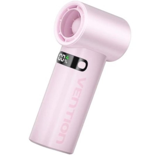 Mini Ventilador de Mano Vention PBEP0-ML 11,1Wh 100 Velocidades USB-C Display LED Rosa