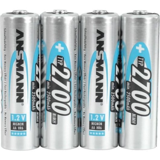Pilas recargables Ansmann AA 2700mAh NiMH 4 unidades