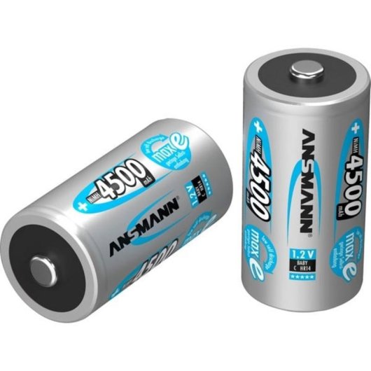 Wiederaufladbare C-Batterie Ansmann maxE C 4500mAh NiMH 2er Set