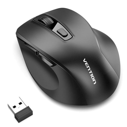 Ratón Vention KTM inalámbrico Dual-Mode Bluetooth 5.1 4000 DPI negro 6 botones