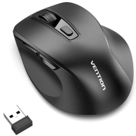 Ratón Vention KTM inalámbrico Dual-Mode Bluetooth 5.1 4000 DPI negro 6 botones