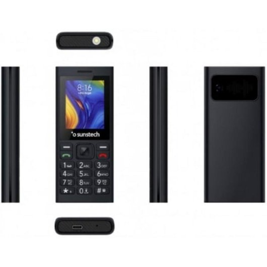 Sunstech CEL5 4G 2,4" Dual SIM Cámara Linterna Negro