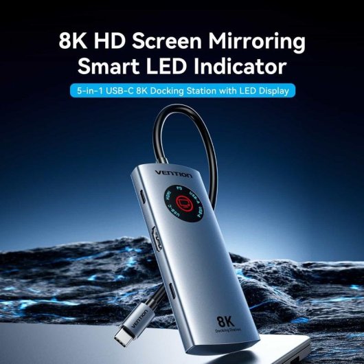 Hub USB-C Vention TQXHB 8K 5-in-1 HDMI Power Delivery