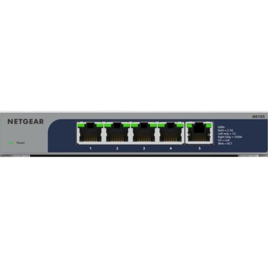 Interruptor Netgear MS105-100EUS 2.5G Ethernet 5 puertos PoE