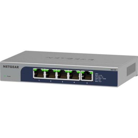Interruptor Netgear MS105-100EUS 2.5G Ethernet 5 puertos PoE