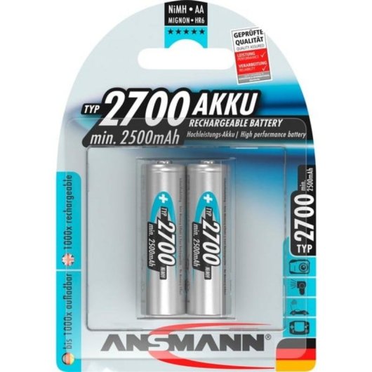 Akku Ansmann AA NiMH 2700mAh - 2er Pack