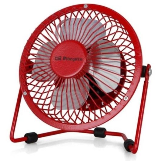 Mini Ventilador USB Orbegozo PW 1027 2,5W Funcionamiento Silencioso Aspas Metálicas Compacto