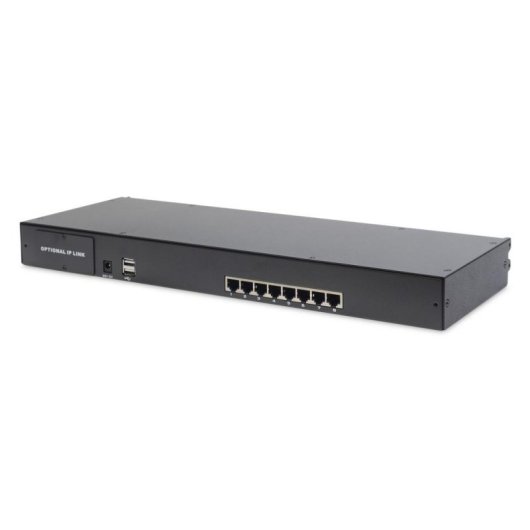 Consola modular KVM Digitus 19" con TFT 8 puertos y panel táctil