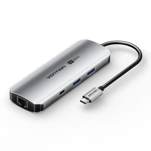 Vention TQMHB USB-C 9-in-1 Docking Station HDMI 4K 60Hz Ethernet PD