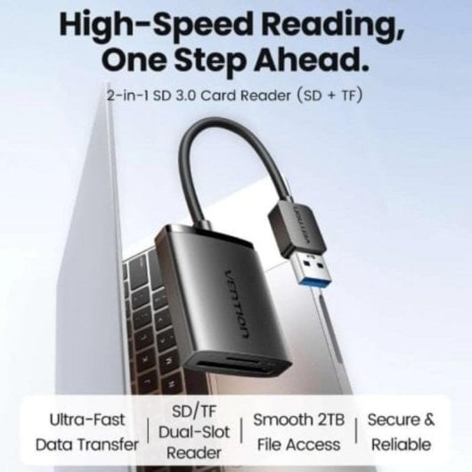 Leitor de Cartões Vention CLPBB USB 3.0 SD e microSD