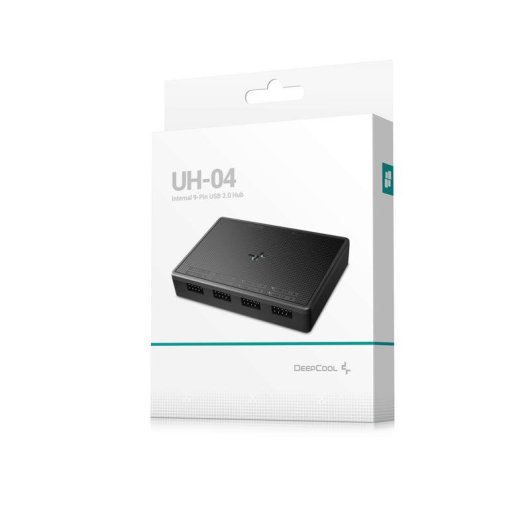 Hub USB DeepCool UH-04 USB-C 2.0 Noir pour Boîtier Midi Tower