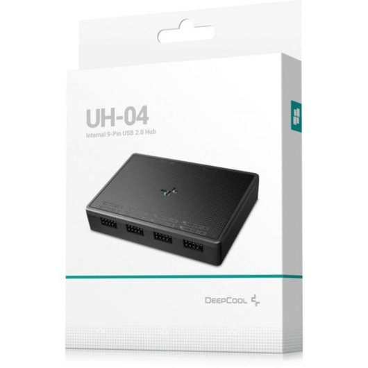 Hub USB DeepCool UH-04 USB-C 2.0 Noir pour Boîtier Midi Tower