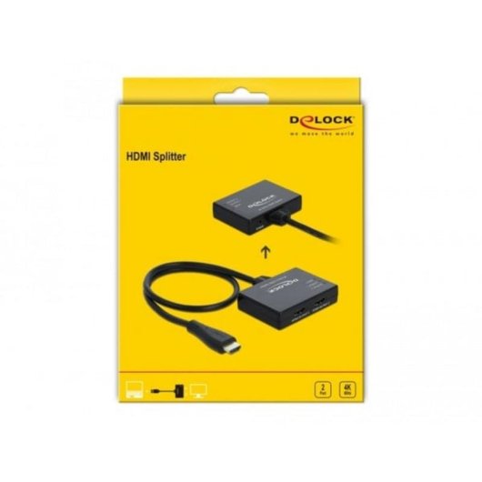Divisor HDMI DeLOCK 87747 2 salidas 4K Ultra HD