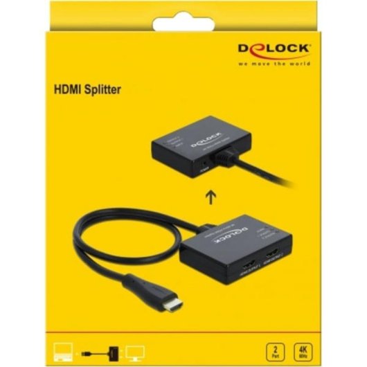 Divisor HDMI DeLOCK 87747 2 salidas 4K Ultra HD