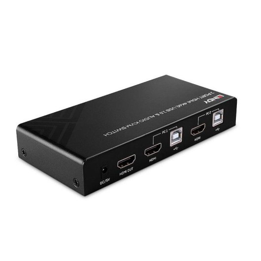 Interruptor KVM Lindy 2 Portos HDMI 4K60 USB Áudio Preto