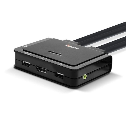 Interrupteur KVM Lindy 2 Ports DisplayPort 4K Ultra HD Montage en Rack