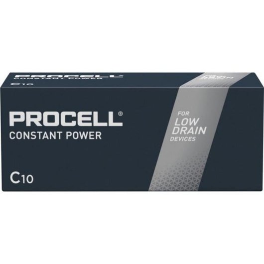 Batería Duracell Procell Alkaline Intense Power C 1,5V (10 unidades)