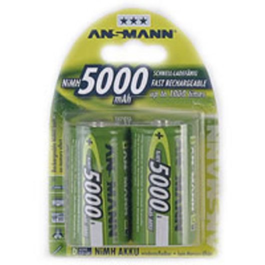 Pile Recargable Ansmann NiMH D 5000 mAh Pack 2