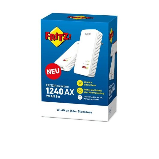 Powerline-Adapter AVM FRITZ! Powerline 1240 AX WLAN Set Wi-Fi 6 1200 Mbit/s