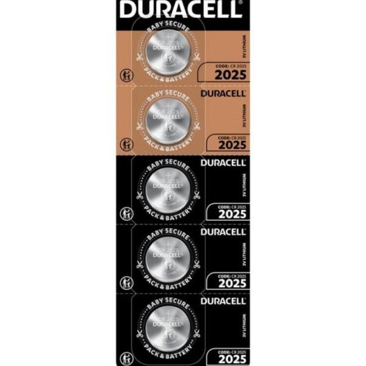 Pile Duracell CR2025 3V Lithium Pack de 5