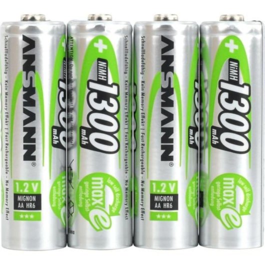 Batería recargable Ansmann AA NiMH 1300 mAh 4 unidades