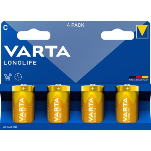 Pile Alcaline VARTA Longlife C 1,5V 2 Pièces