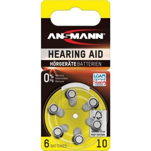 Pilha Ansmann Zinc-Air PR10 1,4V 6 unidades