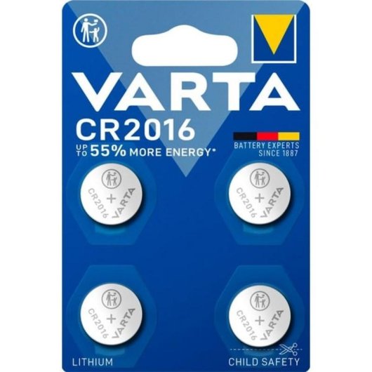 Pila de botón VARTA CR2016 3V 4 unidades
