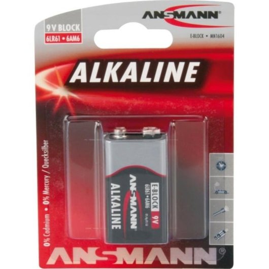 Pilha Ansmann 9V E-Block Alcalina