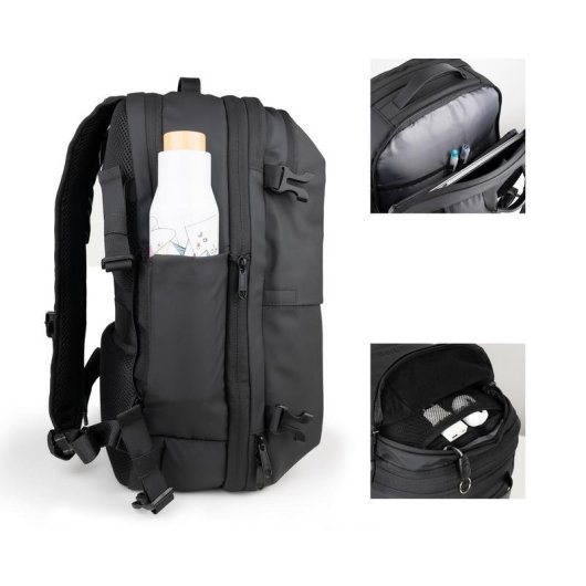 Mochila de viaje TooQ con compresión al vacío y bomba de aire 17"