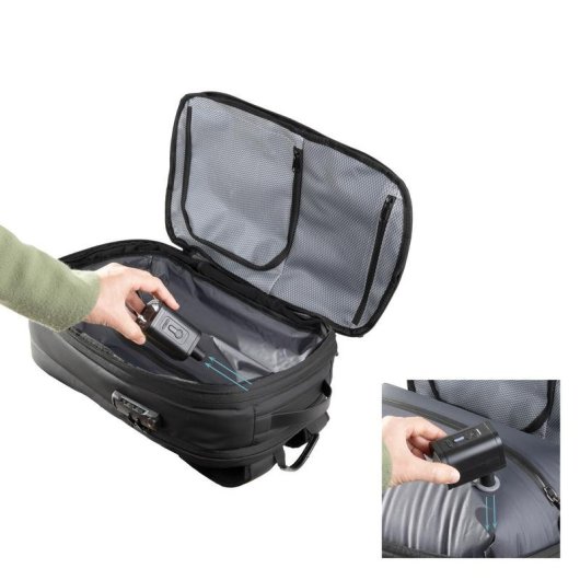 Mochila de viaje TooQ con compresión al vacío y bomba de aire 17"