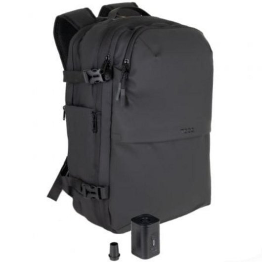 Mochila de viaje TooQ con compresión al vacío y bomba de aire 17"