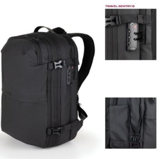Mochila de viaje TooQ con compresión al vacío y bomba de aire 17"