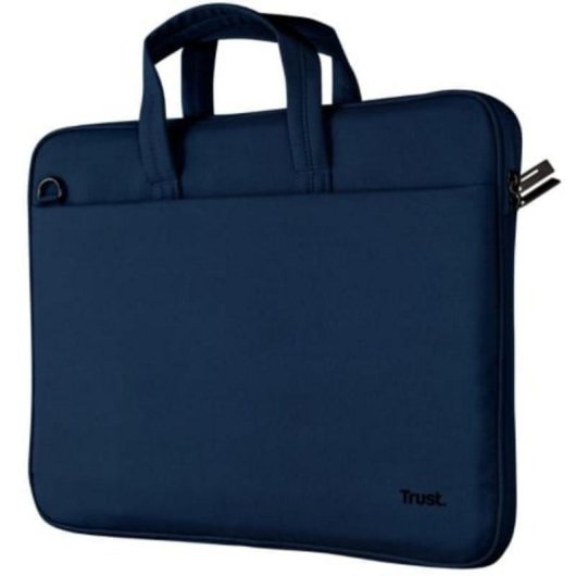 Sacoche Trust Bologna pour PC Portable 14" Bleue Matière Recyclée