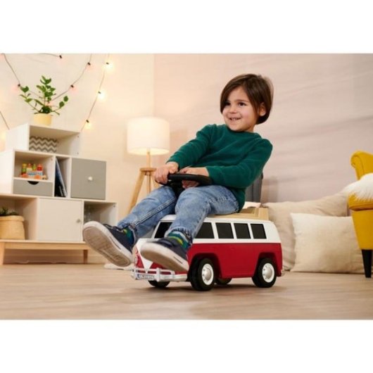 Carro de Empurrar BIG VW T1 para Crianças - Vermelho