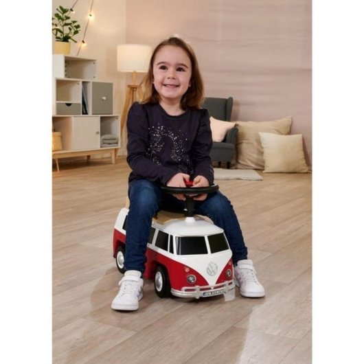 Carro de Empurrar BIG VW T1 para Crianças - Vermelho