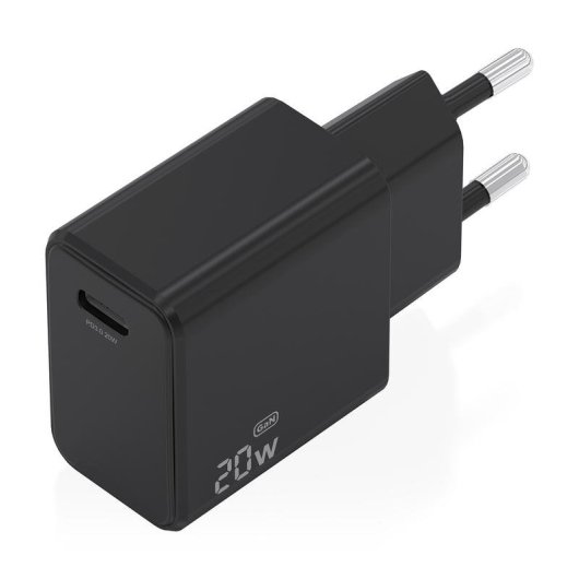 Cargador Aisens GaN USB-C PD3.0 20W Negro