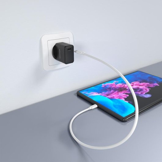 Cargador Aisens GaN USB-C PD3.0 20W Negro