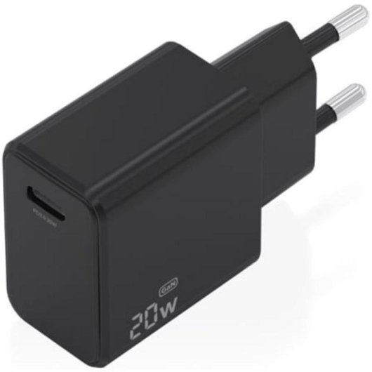 Cargador Aisens GaN USB-C PD3.0 20W Negro