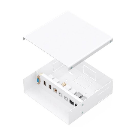 Multimedia-Verbindungskasten Aisens VGA HDMI USB-B RJ45 Cat.6A STP