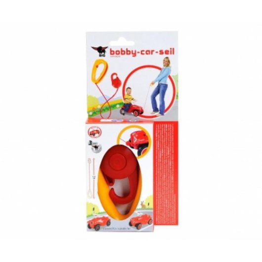 BIG Bobby-Car Câble de traction Voiture infantile Rouge et Jaune