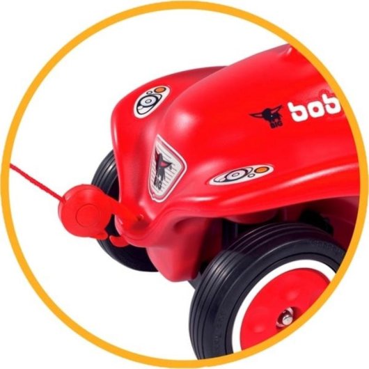 BIG Bobby-Car Câble de traction Voiture infantile Rouge et Jaune