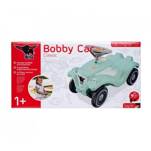 BIG Bobby Car Classic Kinderfahrzeug Grün 4 Räder Plastik