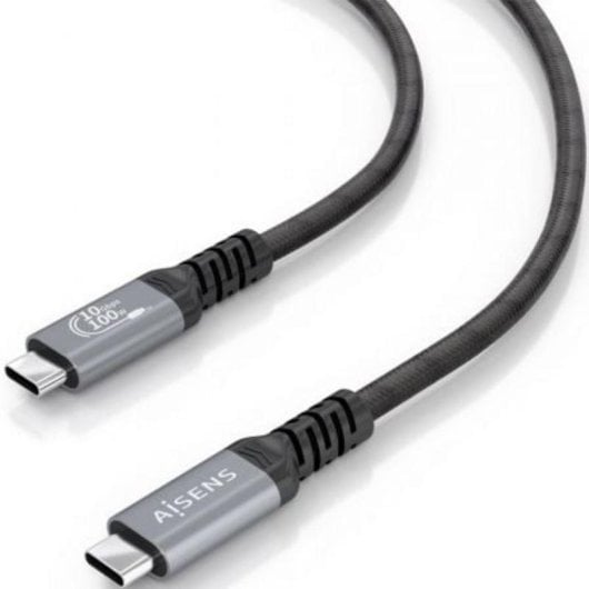 Cable USB-C 3.2 Gen2 Aisens 10Gbps 8K 100W USB-C Macho Negro 4m